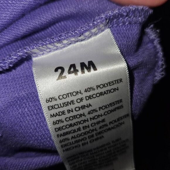 5 For $25 Baby Essentials Purple Ghost Sweatshirt and Polkadot Pants Baby 24M - Picture 3 of 4